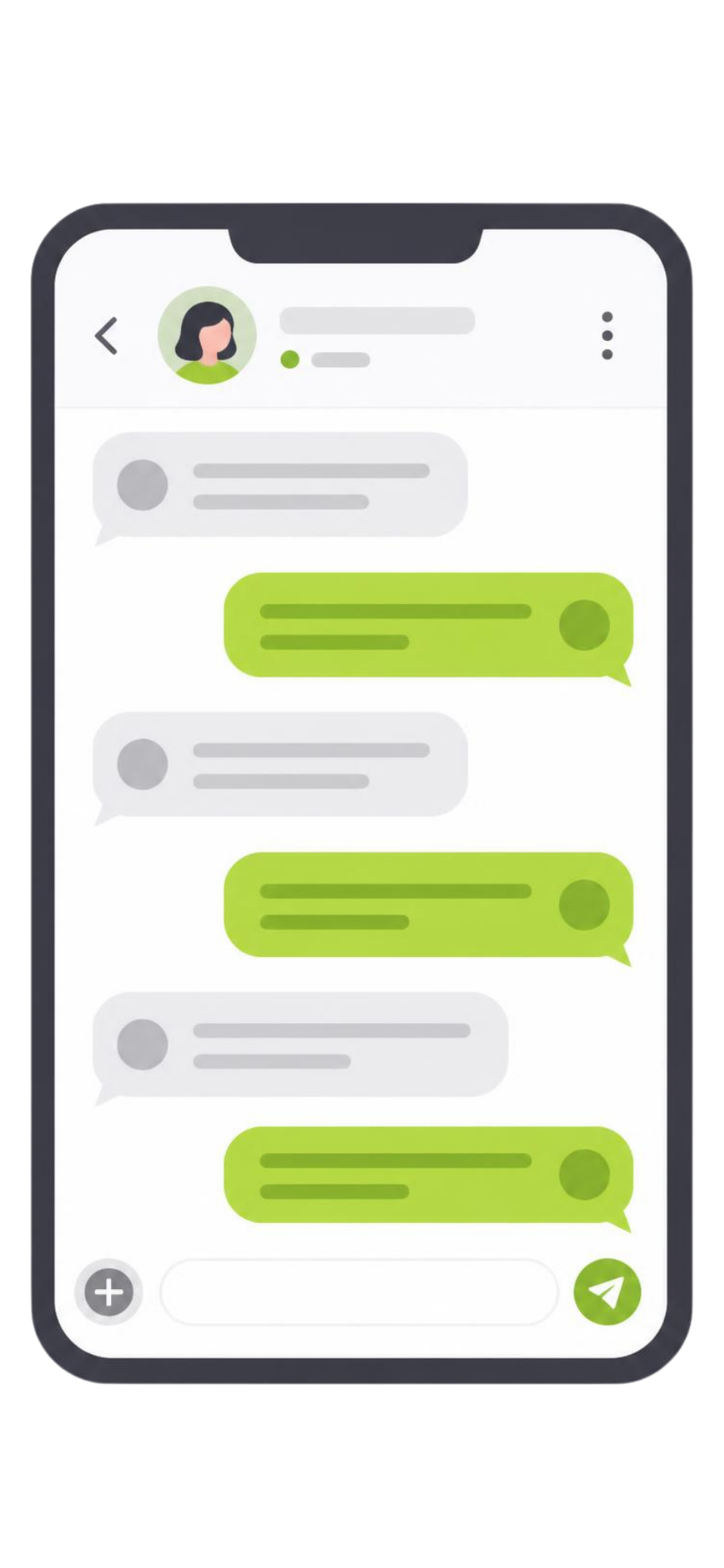 Schermata della live chat nell'app Bitsitter